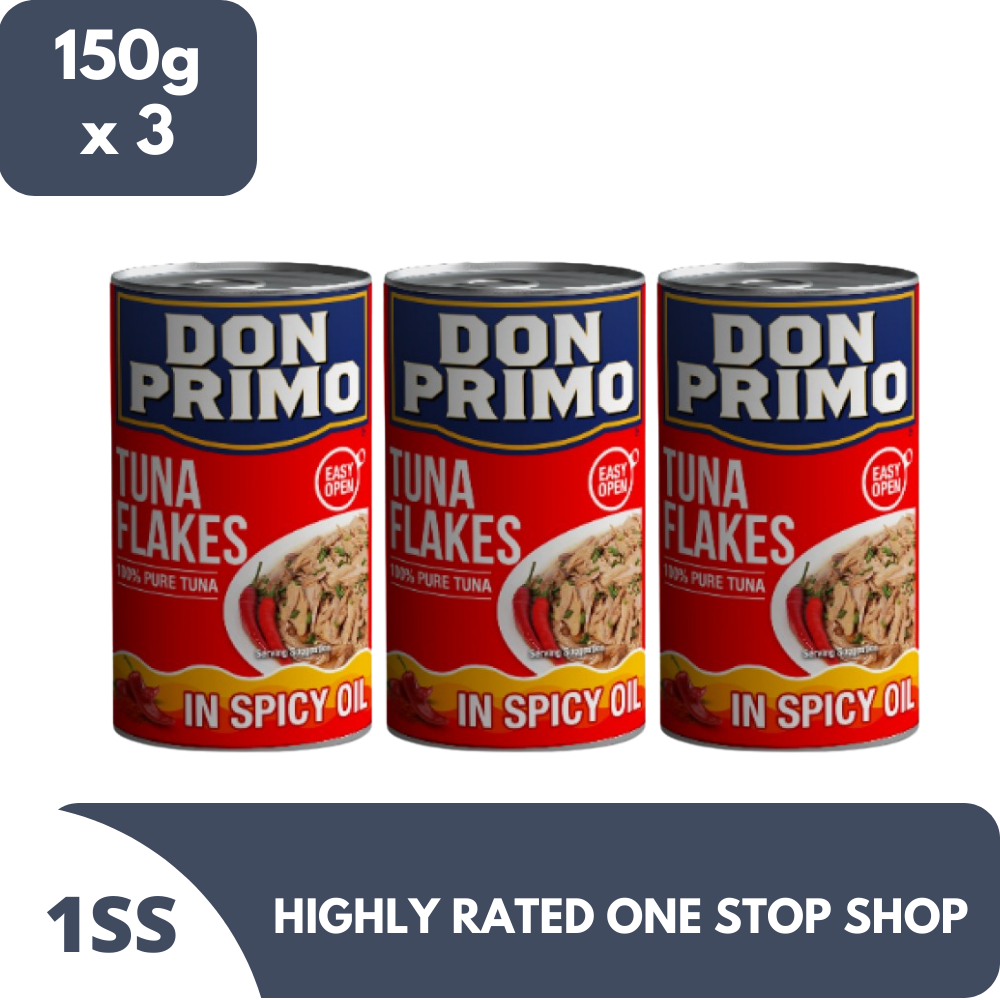 Don Primo Tuna Flakes in Spicy Oil 150g x 3 Lazada PH