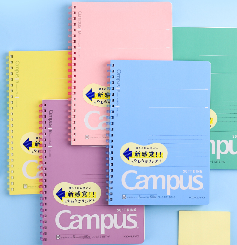 【GlowBound】1pc Japan KOKUYO Soft Ring Notebook Limited New Candy Color B5 40 Pages A5 50 Pages Coil Notebook Workbook Japanese Stationery. 