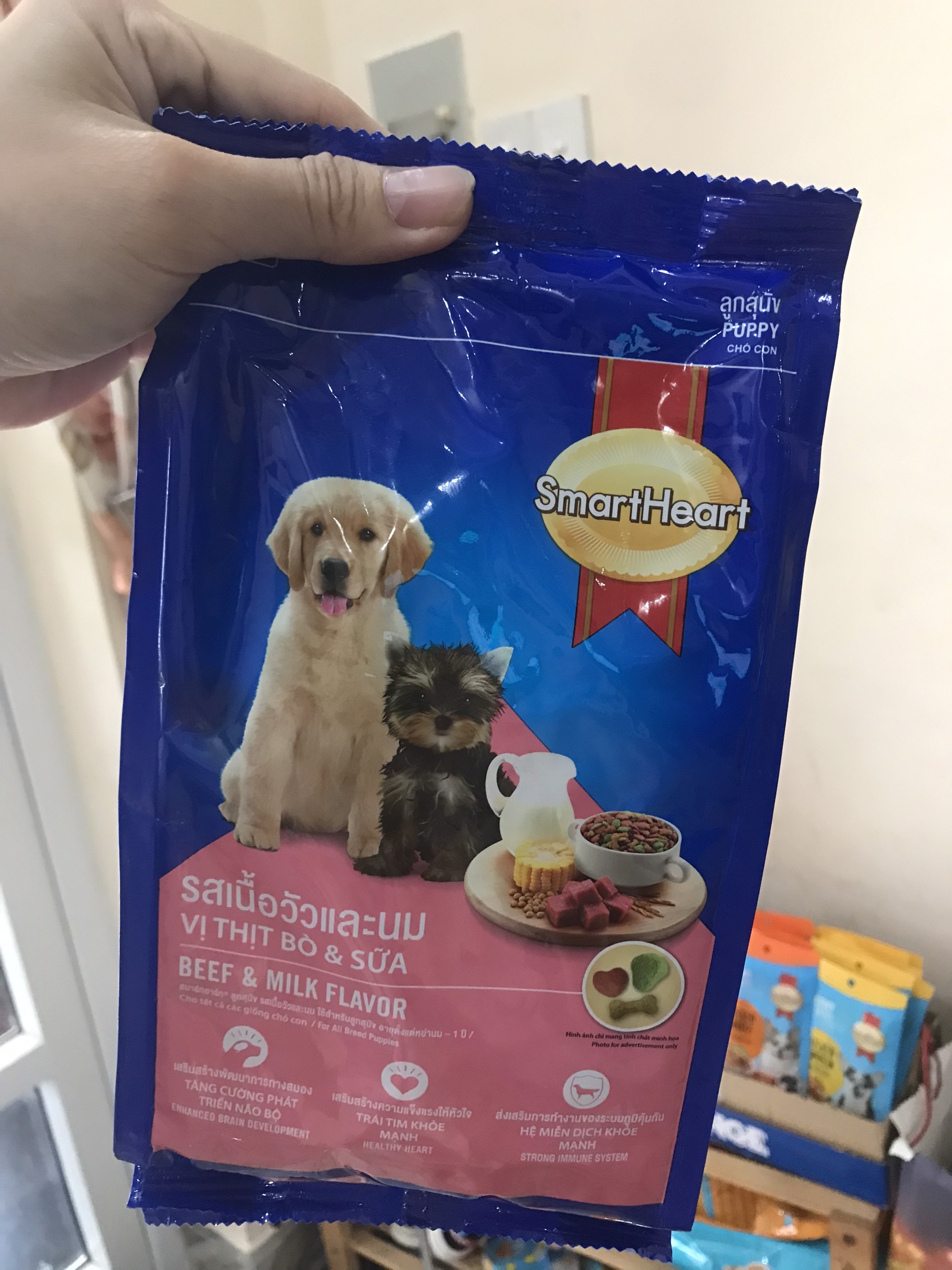 [HCM] Thức ăn hạt Smartheart Puppy gói 400g