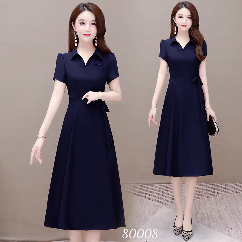 Đầm vintage cổ vest thanh lịch quý phái dài siêu xinh , thời trang thiết kế siêu xinh NYNA FASHION
