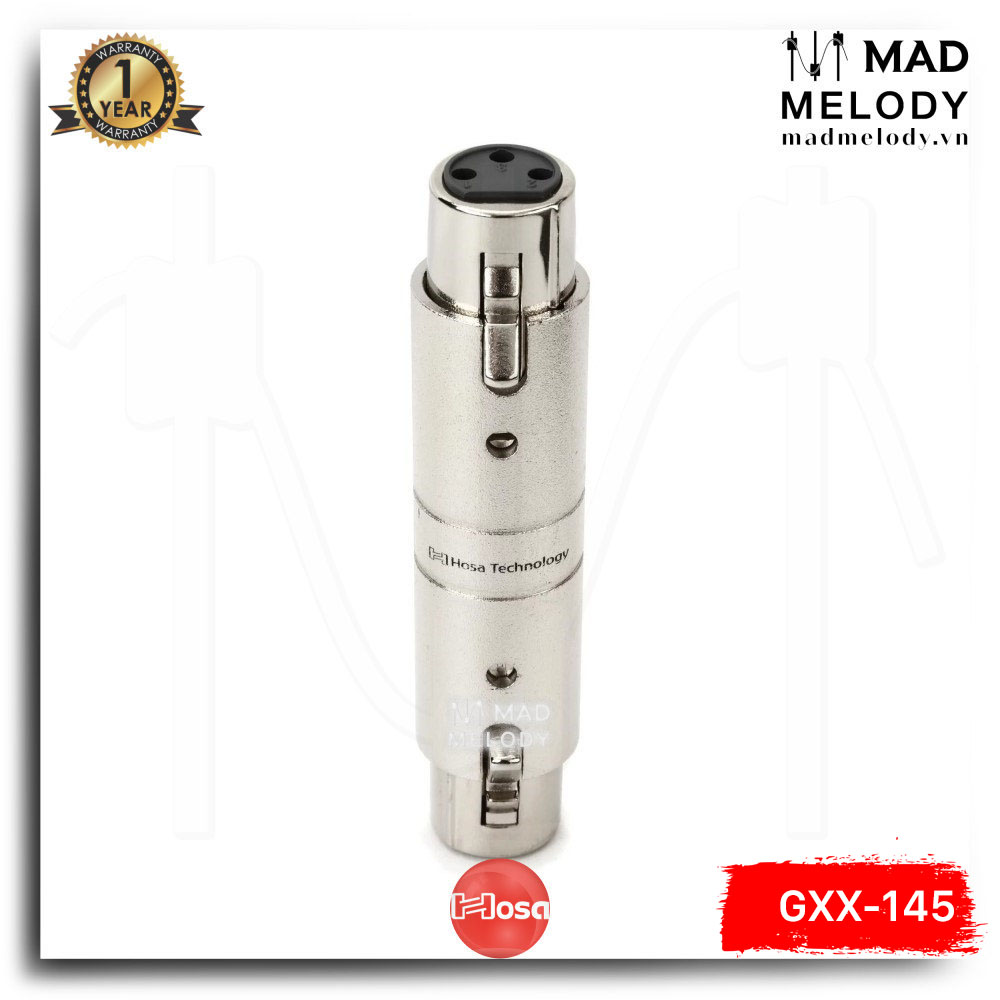 Hosa Gender Changer GXX-145 (XLR3F - XLR3F) [Đầu chuyển XLR đực sang cái NEW]