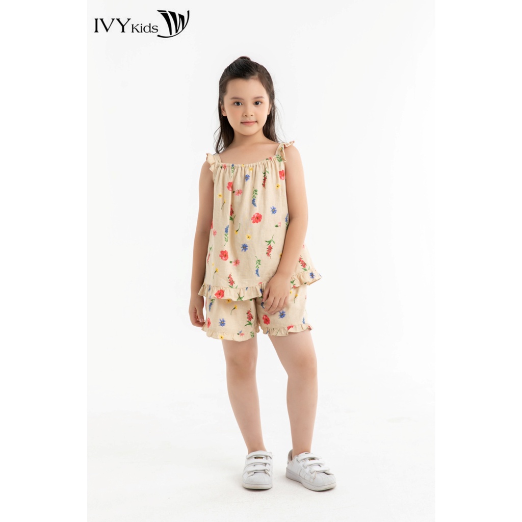 Set áo 2 dây và quần phối bèo IVY moda MS 15G1483