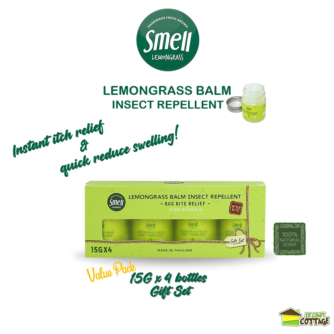 Smell Lemongrass Balm Mosquito and Insect Repellent (Instant Itch relief)