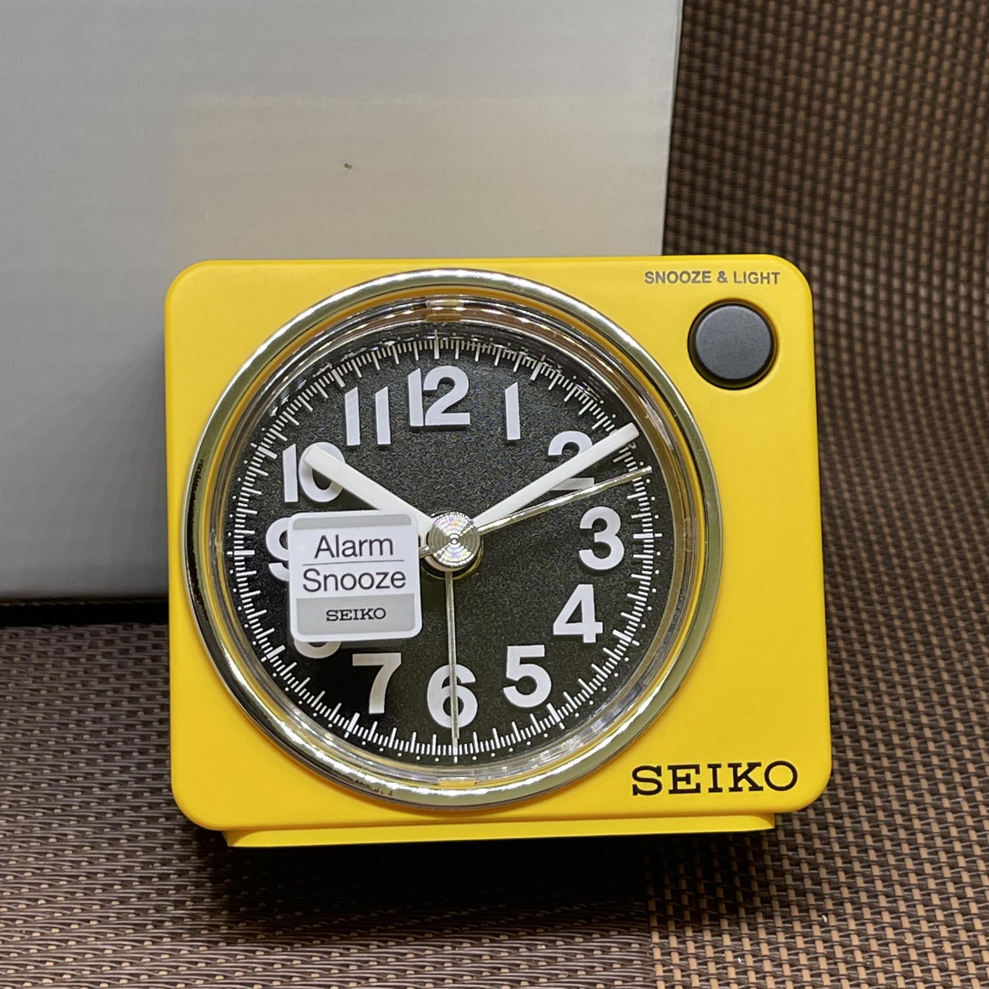 TimeYourTime] Seiko QHE100Y Bedside Yellow Snooze Light Alarm Clock |  Lazada Singapore