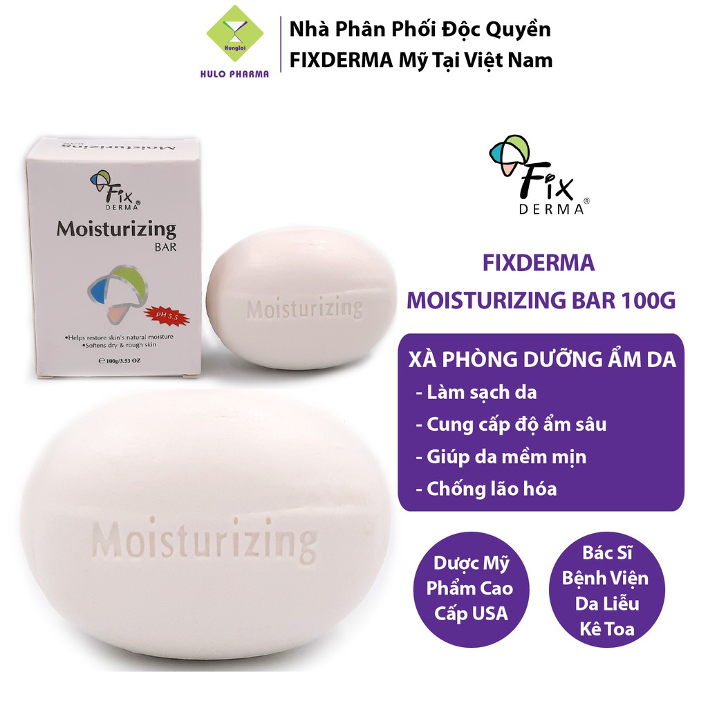 XÀ PHÒNG DƯỠNG ẨM MỊN DA FIXDERMA MOISTURIZING BAR 100G [Aimee1992]