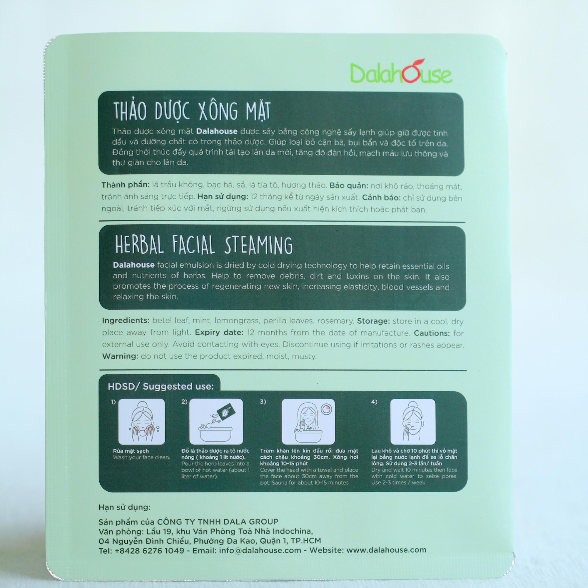 Combo thảo dược xông mặt Dalahouse