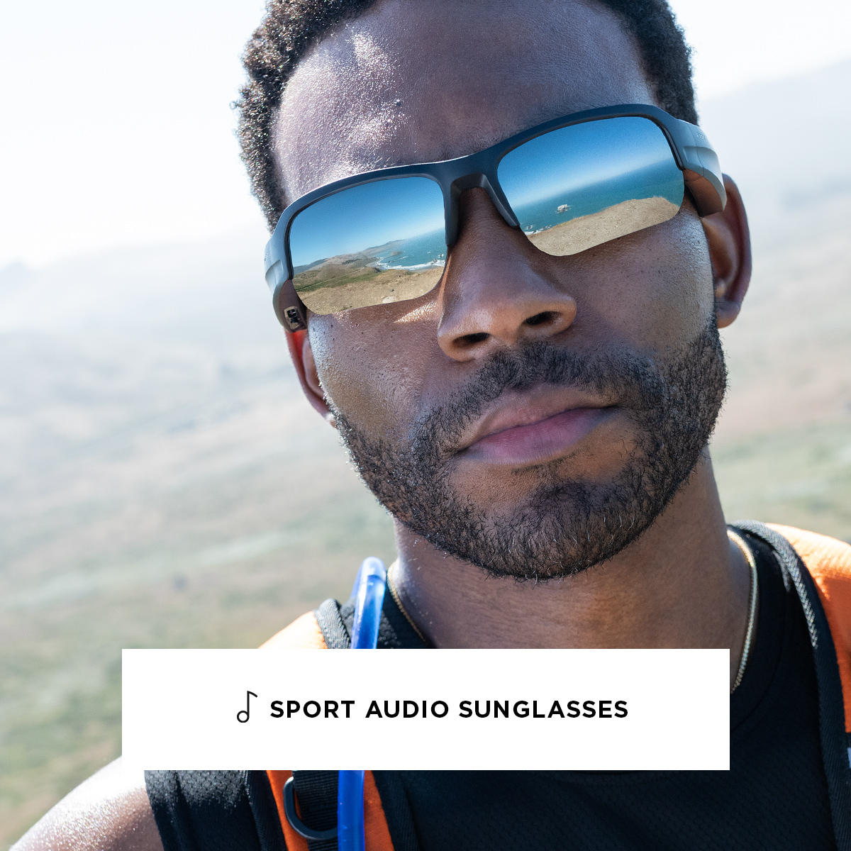 Bose Frames Tempo Sports Sunglasses with Polarized Lenses and Bluetooth Connectivity