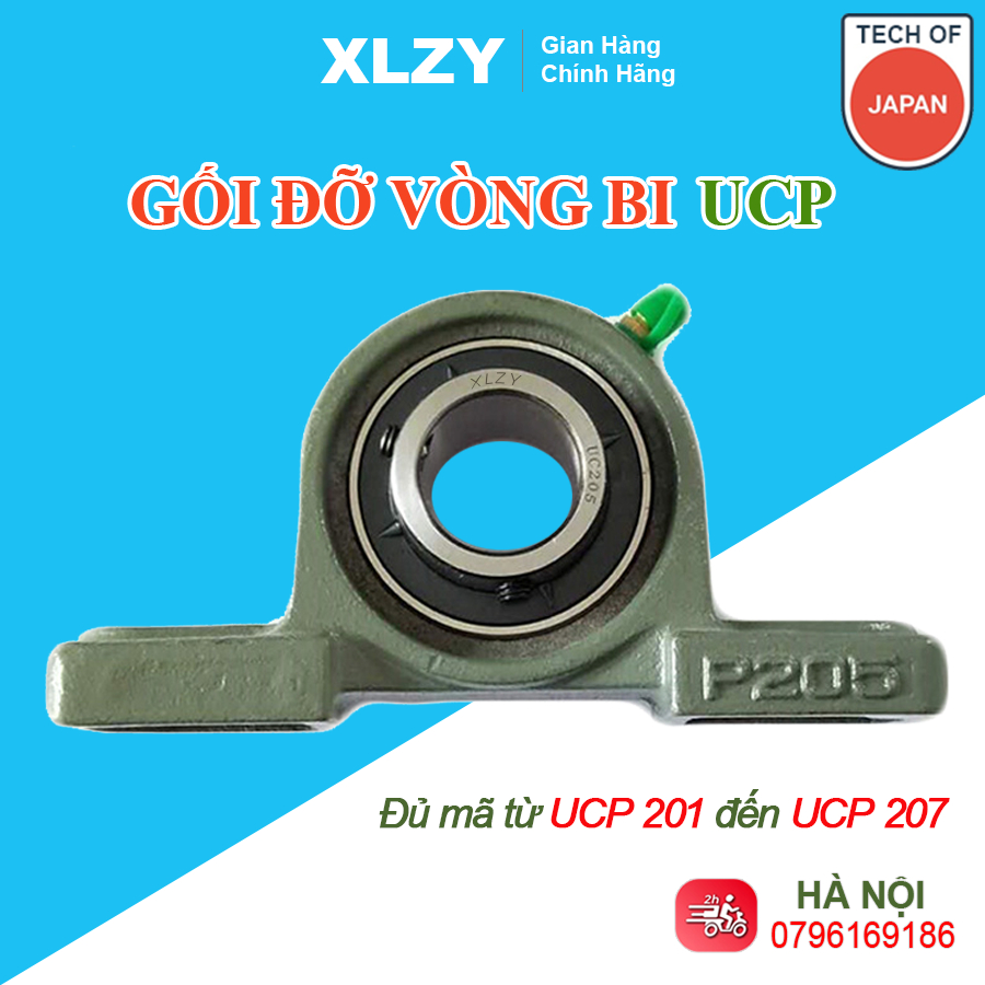 Gối đỡ vòng bi ucp 201 ucp 202 ucp 203 ucp 204 ucp 205 ucp 206 ucp 207 ucp 208 - vongbibacdanxlzy