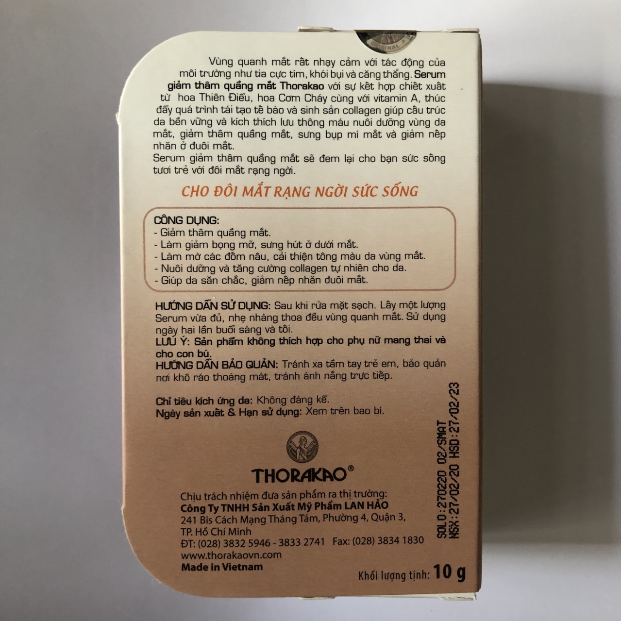 Serum Giảm Thâm Quầng Mắt 10g Thorakao