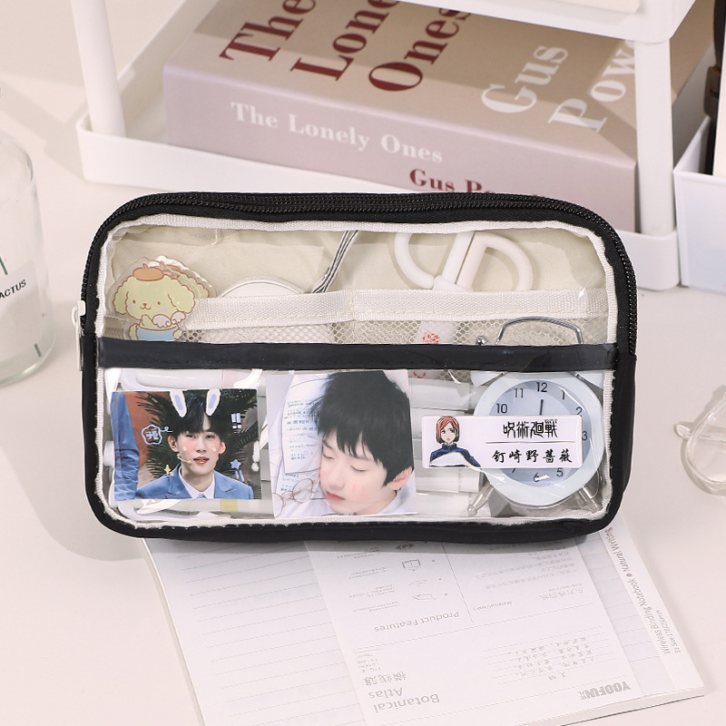 Transparent pencil case Students' pencil case Pupils' transparent pencil case