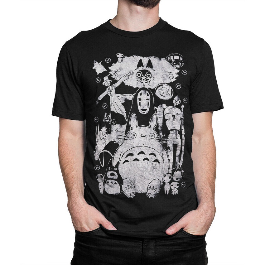 Studio Ghibli Movies Vintage T-Shirt, Totoro Spirited Away Mononoke Miyazaki Tee