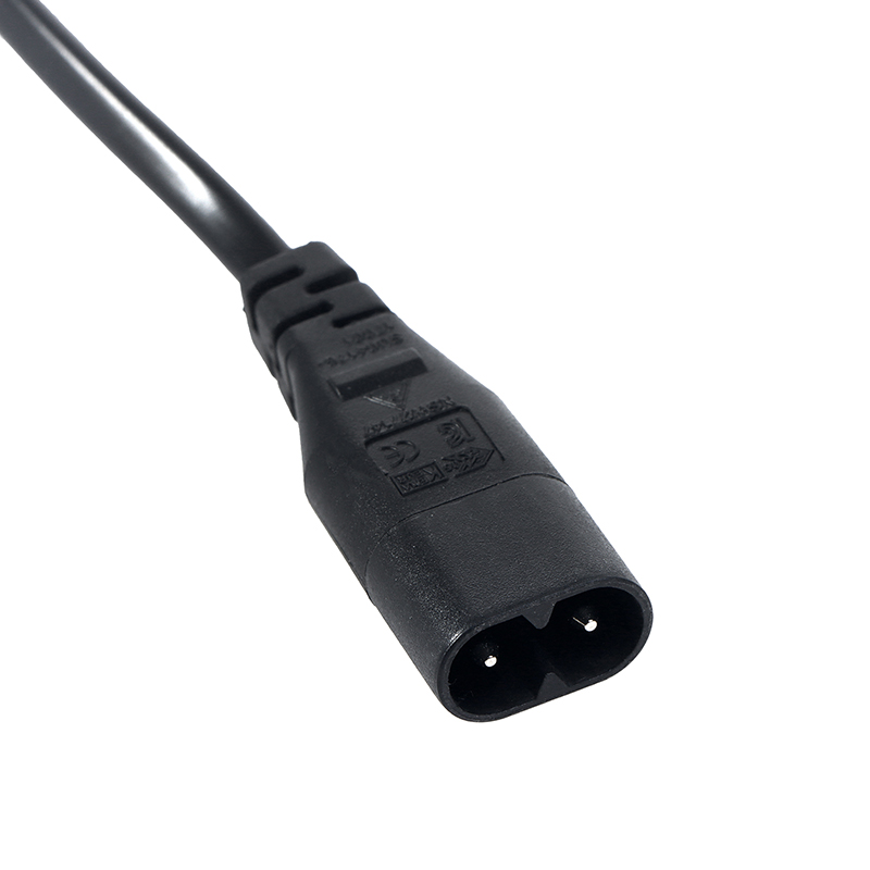 For PDU UPS 25cm IEC320 C8 Male To Europe Schoko CEE7/16 Outlet Female Socket Power Extension Cable. 