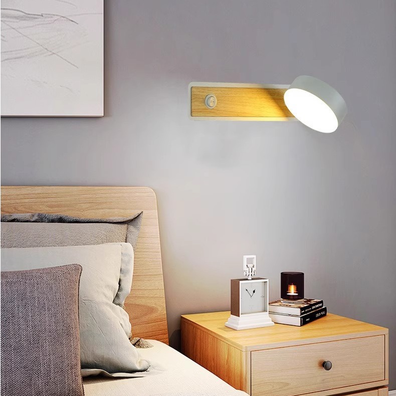 Bedroom bedside light, eye protection, reading wall light, spotlight, rotatable lighting, bedroom warm lighting, modern and minimalist lighting fixtures