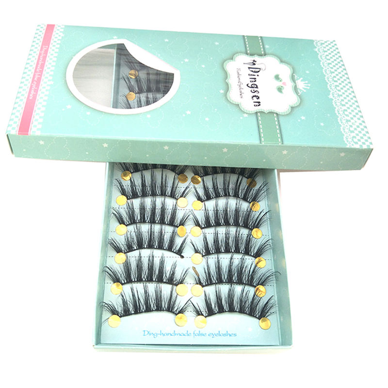 DINGSEN New 10 pairs natural false eyelashes lashes long makeup 3d mink lashes extension eyelash mink eyelashes for beauty. 