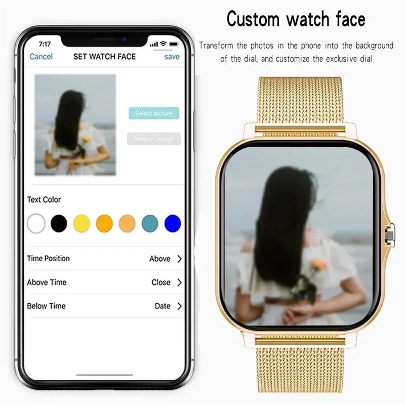 Zhitian Luxury 2024 Smart Watch For Men Women Gift 1.69' Full Touch Screen Sports Fitness Watches Bluetooth Calls Digital Smartwatch Wristwatch. 