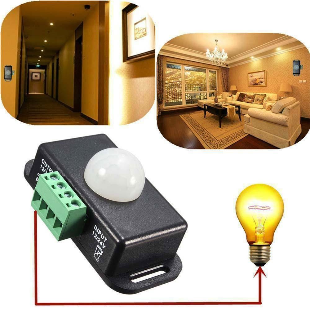 CLARINEJI Durable Electrical Infrared 8A DC 12V-24V Switch For LED Light Strip Sensor Body Auto