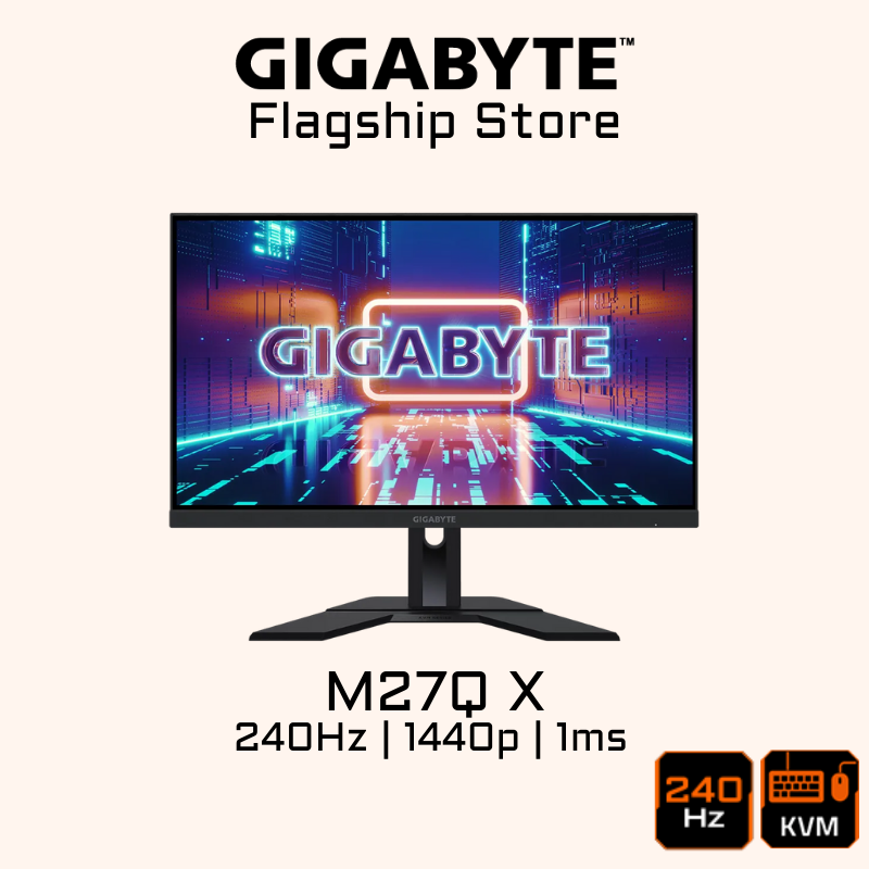 Gigabyte M27Q-X - 240Hz KVM Gaming Monitor | QHD 27