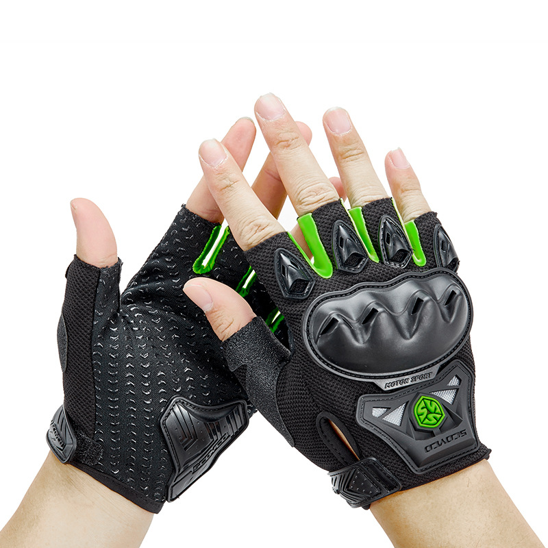 Scoyco/Saiyu Protective Shell Gloves Motorcycle Gloves Half Finger Protective Gloves MC29D