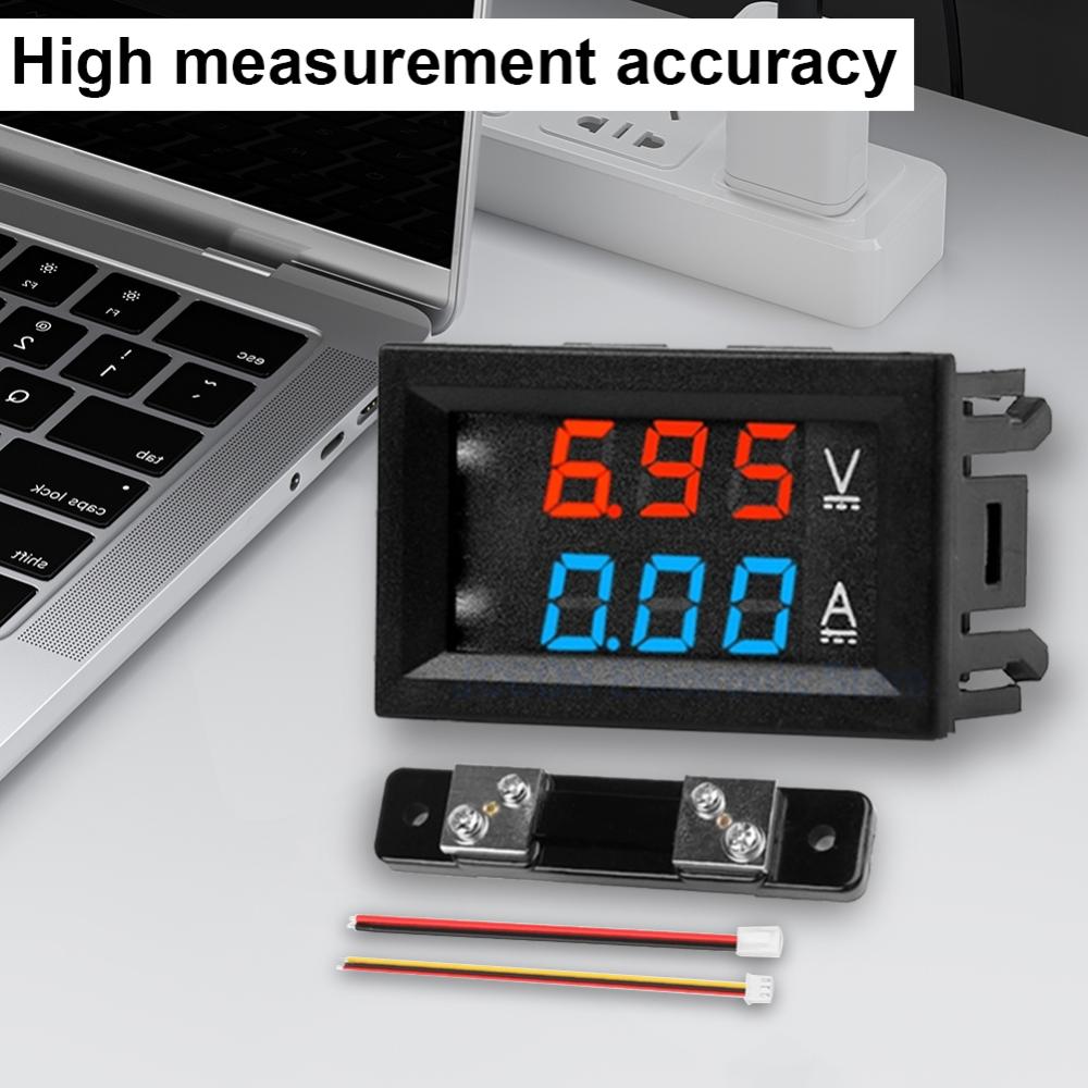 【Original】Digital Voltage Current Meter 0.56inch LED Display 10A 50A 100A Amp Volt Amp Tester High Precision for Home Office