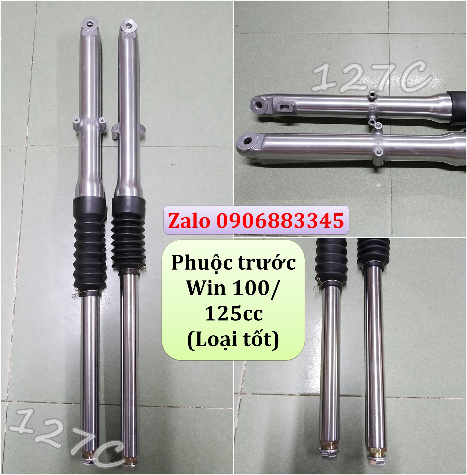 [HCM] Phuộc trước Win 100/ 125cc gắn phanh thắng đùm (Loại tốt)