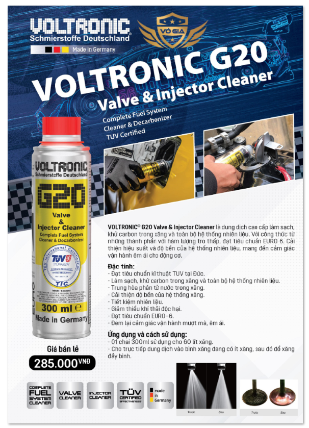 Dung dịch súc rửa động cơ VOLTRONIC E20 ENGINE FLUSH 1L - chiếc lẻ