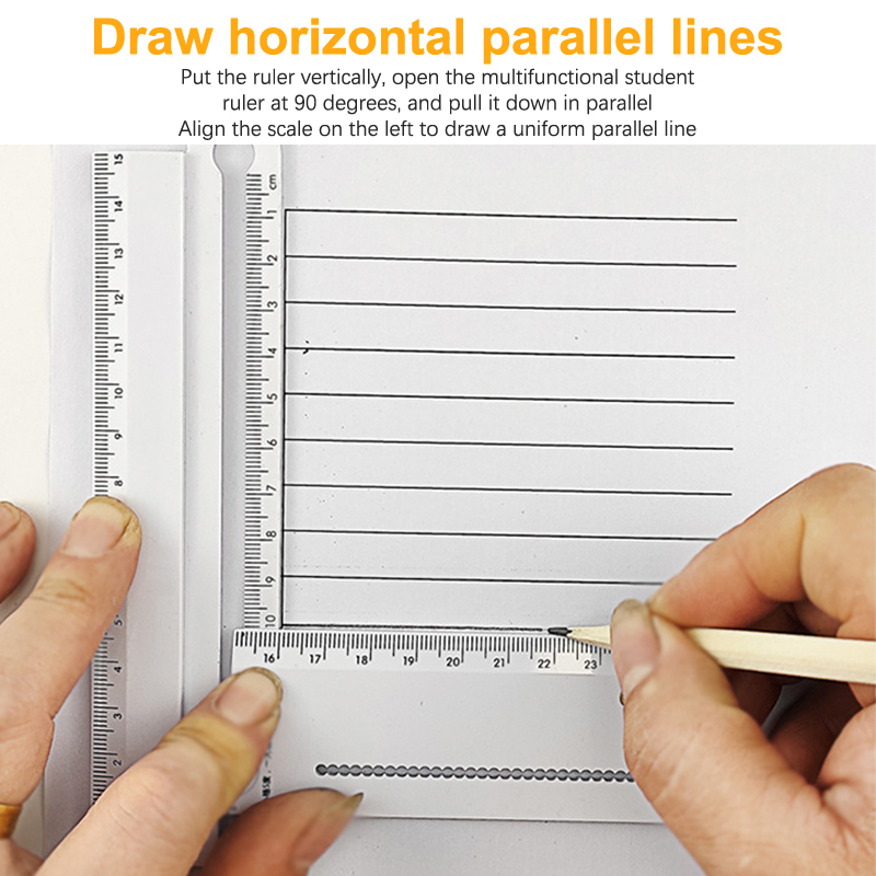Housoutil Line Drawing Ruler Examination Drawing Ruler School
