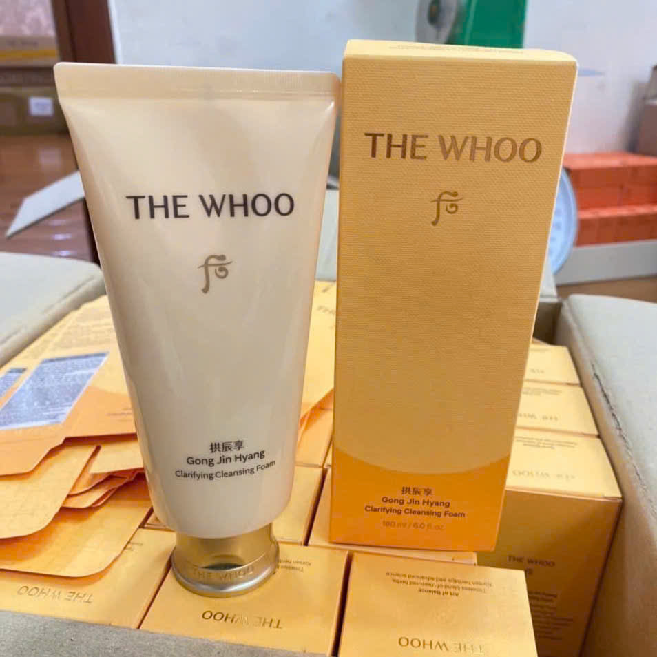 Sữa Rửa Mặt Đông Y The Whoo Gong Jin Hyang Clarifying Cleansing Foam 180ml - Làm Sạch Da, Cân Bằng Độ Ẩm