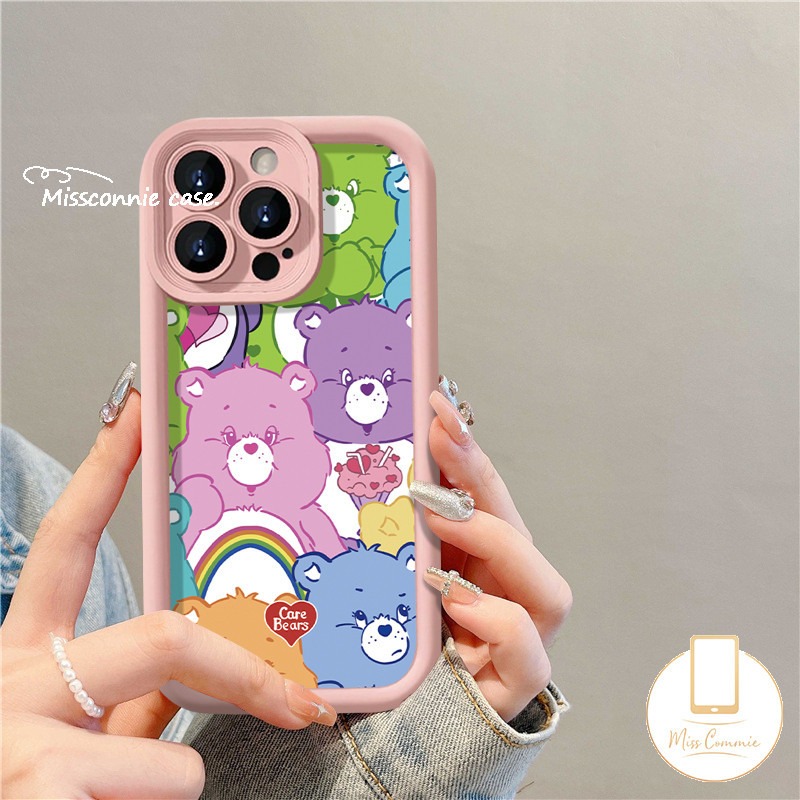 Graffiti Rainbow Star Love Happy Bear Compatible For Oppo A60 A57 A79 A18 A12 A76 A78 A53 A38 A54 A7 A16 A15 A5s A17 A77 A3s A55 A9 A33 A58 A54s A95 A1K A74 A17 A31 A8 Cute Cartoon Care Bear Angel Eyes Soft Shell. 