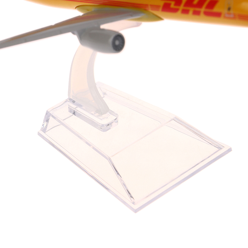 16CM Scale 1:400 Metal Airplane Replica DHL Alloy Airplane Model Yellow Freight Machine Diecast Aircraft Aviation Collectibles. 