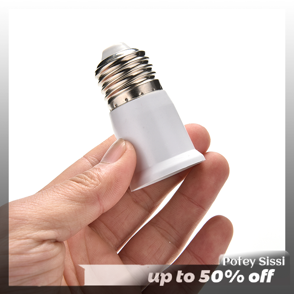 Potey E27 to E27 Extension Socket Base CLF LED Light Bulb Lamp Adapter Converter