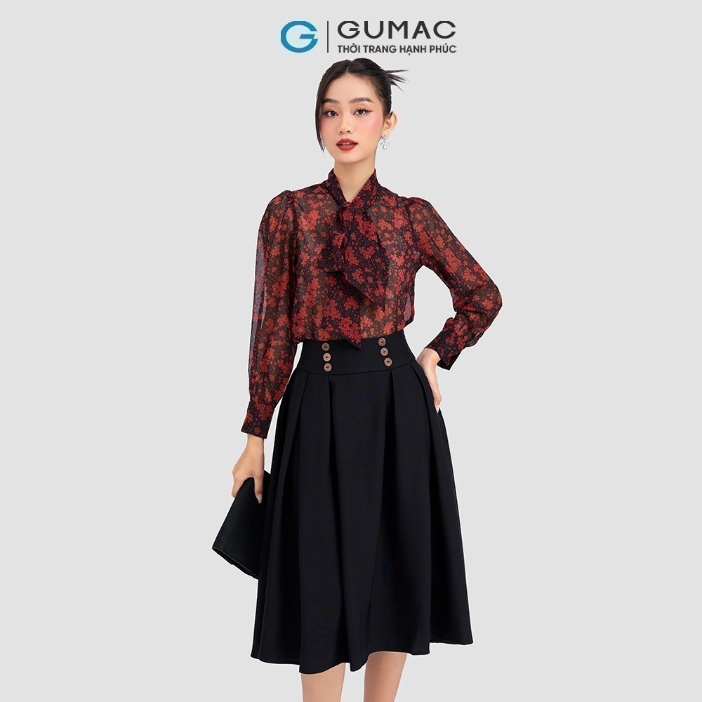 [25 - 29.4 |Voucher 8-12%] Áo kiểu thắt nơ GUMAC AD03066