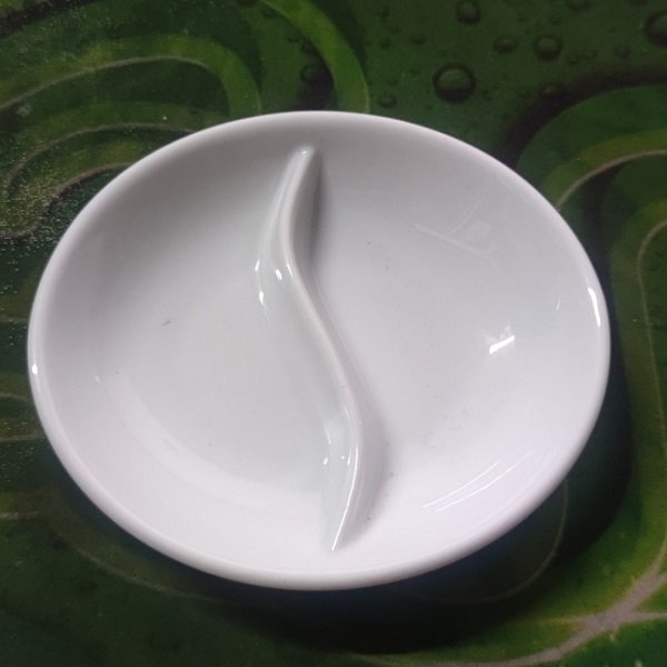 chén đựng nước chấm 2 ngăn sứ Minh Long - chén đựng nước chấm 2 ngăn