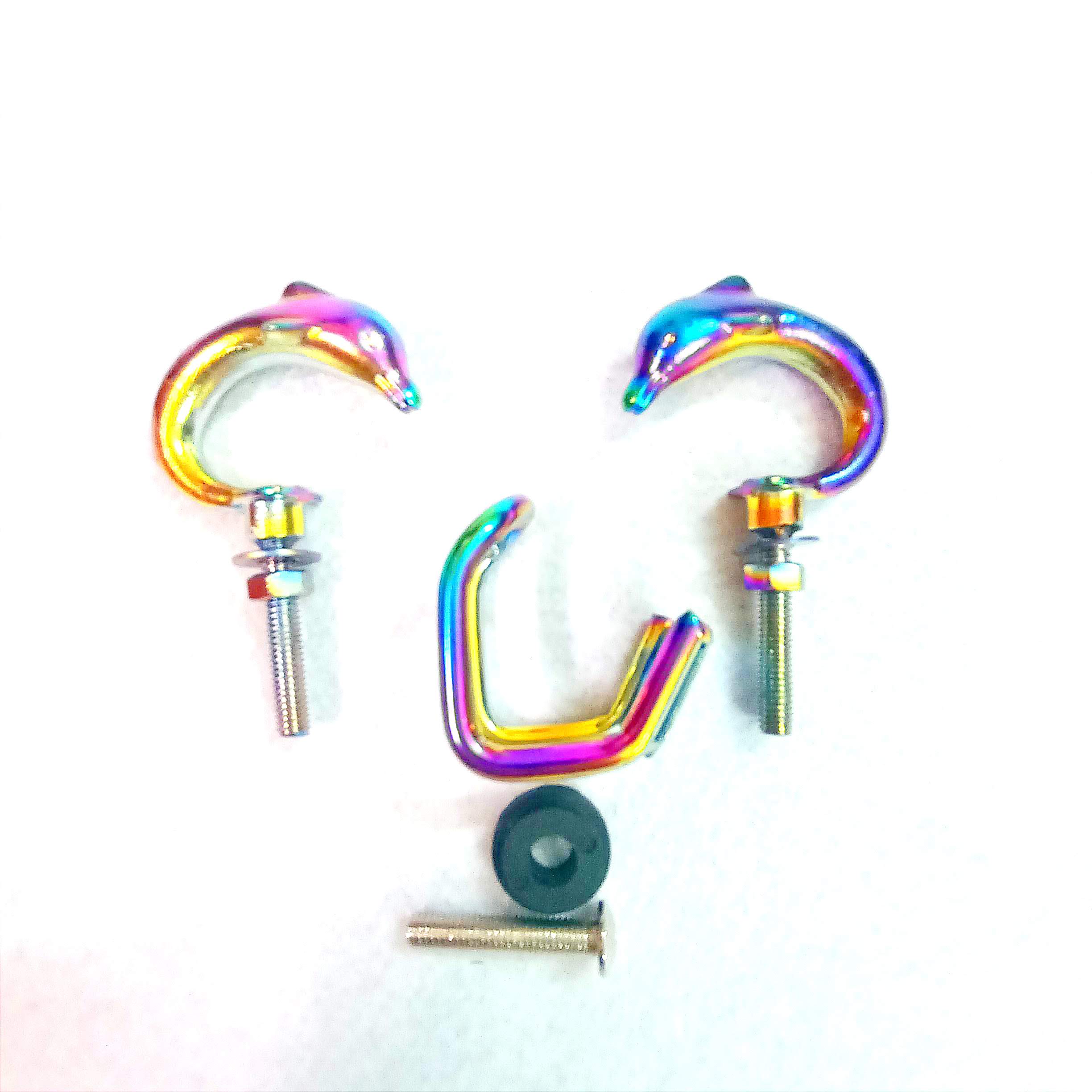 BỘ MÓC TREO XE MÁY HÌNH CÁ HEO 7 MÀU ( 3 cái )