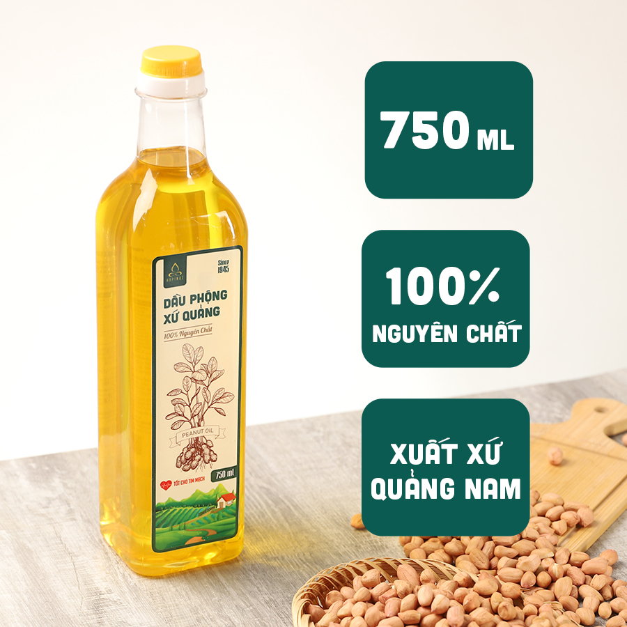 Dầu đậu phộng Quảng Nam - Nguyên chất 100% - Hapinut