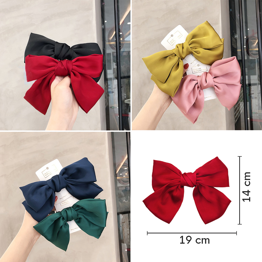 Kẹp Tóc Lụa Nơ Lolita Phong Cách Hàn Quốc - New Thoi Trang