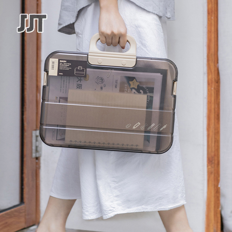 Information bag file bag Transparent plastic file bag for folder Portable file bag Large folder A4 information kit Test paper data storage bag