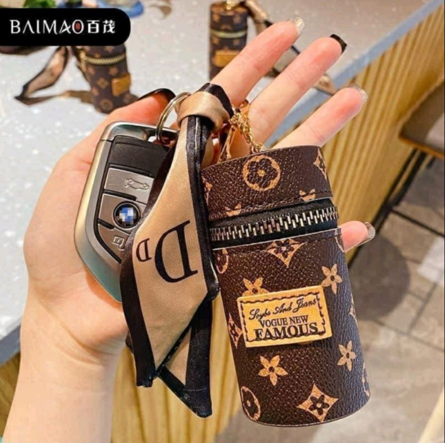 TÚI L.V MINI MÓC KHOÁ KÈM KHĂN,💖FREESHIP💖,size 10 cm CI