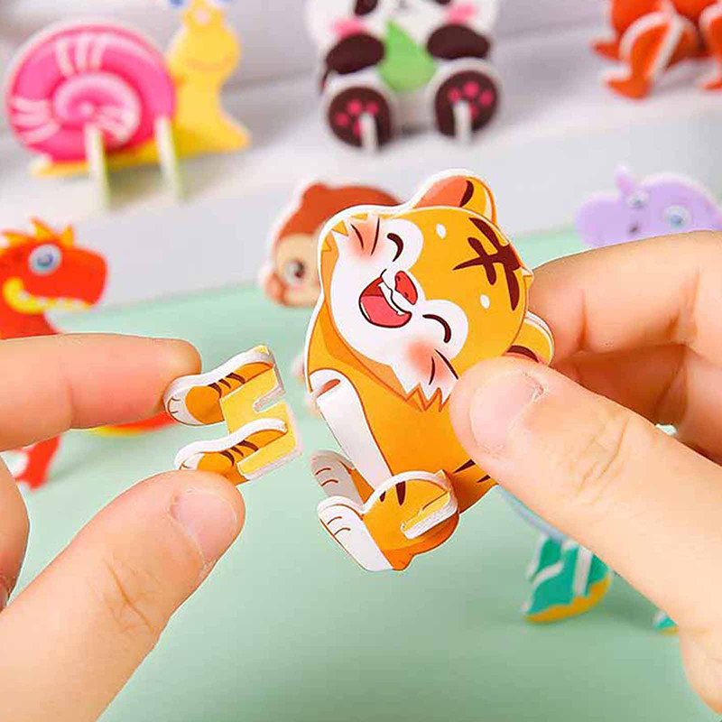 30Pcs Mini Cartoon Animal DIY Paper Jigsaw Puzzles Toys For Kids ...