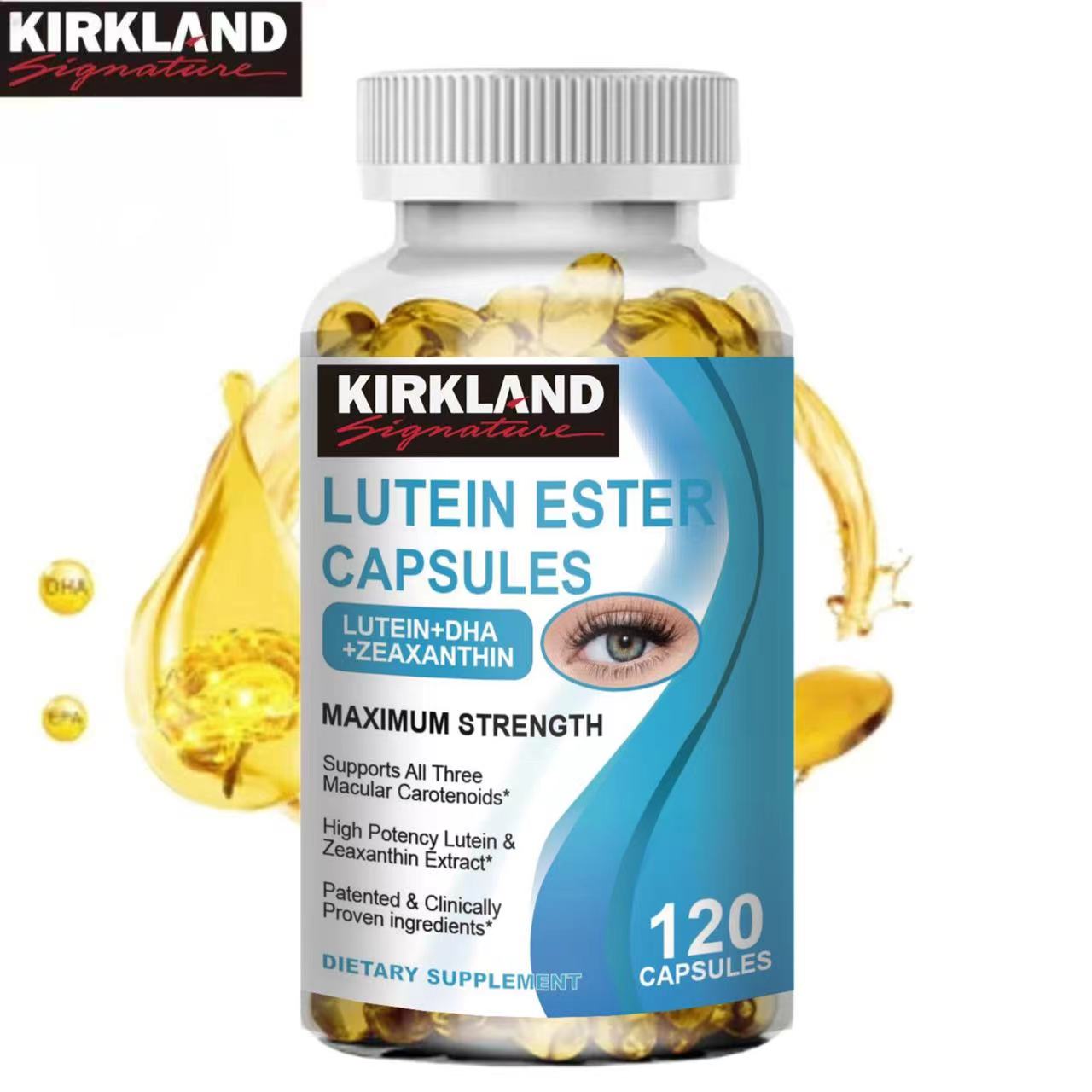 KIRKLAND Lutein Capsules with Vitamin E & Zeaxanthin for Relieve Eye