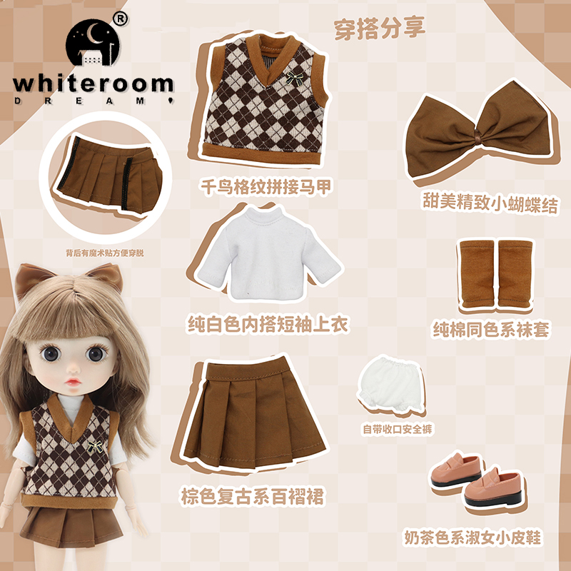 Bjd%20Dolls%2033cm%20Clothes%20Full%20Set%201/6%20Kawaii%20Baby%20Reborn%20Dolls%20Toys%20For%20Girls%2023%20Ball%20Jointed%20Barbie%20Doll%20Dress%20Up%20DIY%20Kids%20Toys%20-%20Image%205