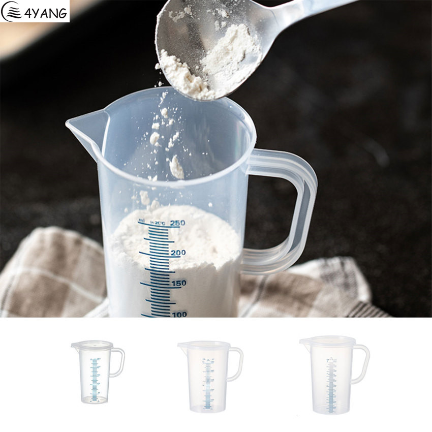 Nhựa tốt nghiệp cốc đo lường nhà bếp baking lỏng biện pháp jug cup container trong suốt đổ vòi cốc trộn công cụ