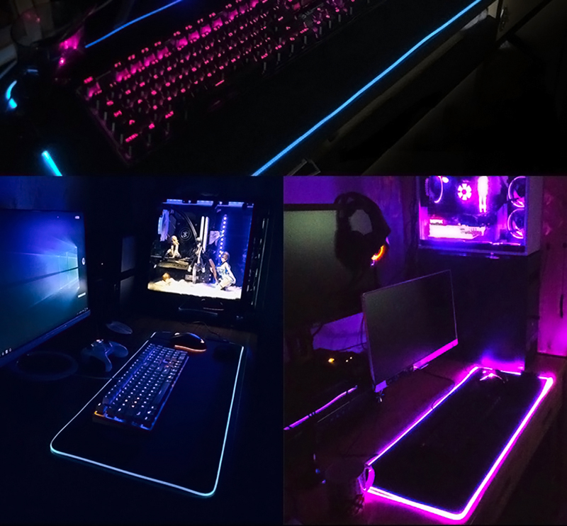 【New arrival】White RGB Gaming Mousepad Game Accessories RGB Mouse Pad ...