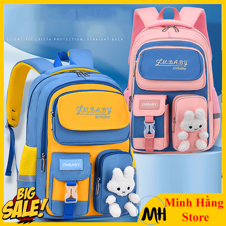 Balo nữ học sinh sinh viên ZMBABY Thời trang nam nữ cute balo đi học, đi chơi cấp 1 ,2 ,3, cặp sách tiểu trung học, đại học