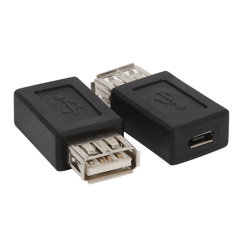 2 cái/bộ USB 2.0 Loại Một Nữ sang Micro USB Loại B 5pin Bộ chuyển đổi cái Adapter