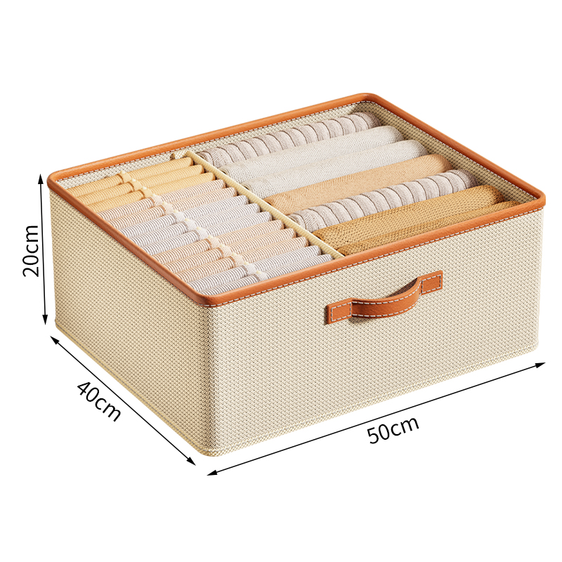 Loozykit Foldable Clothes Storage Box Wardrobe Organizer Closet Organizer Large Capacity Compartment Storage Box Cabinet Drawer Organizer Storage Case for Underwear Pants Bra Panties Tshirts Sock