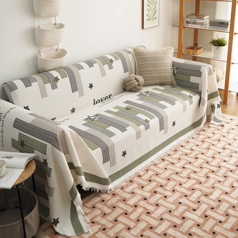 Sofa cover cloth towel Nordic style sofa blanket cover towel sofa cover cover with a sofa cushion
