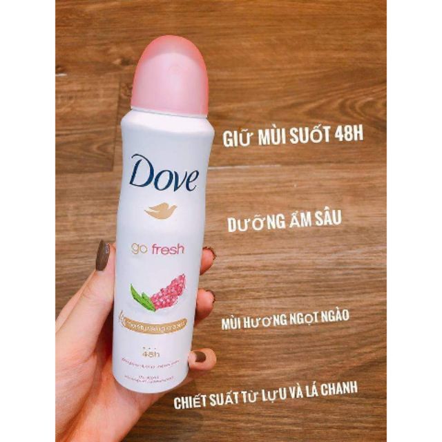 Xịt Khử Mùi Dove Go Fresh 150ml