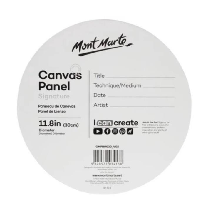 Canvas hình tròn Mont Marte, Canvas Panels 30cm/40cm (Toan vẽ tranh tròn)