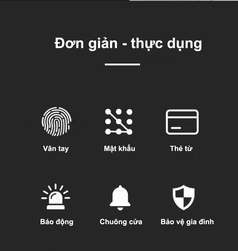 Khóa cửa thông minh tự mở bằng vân tay