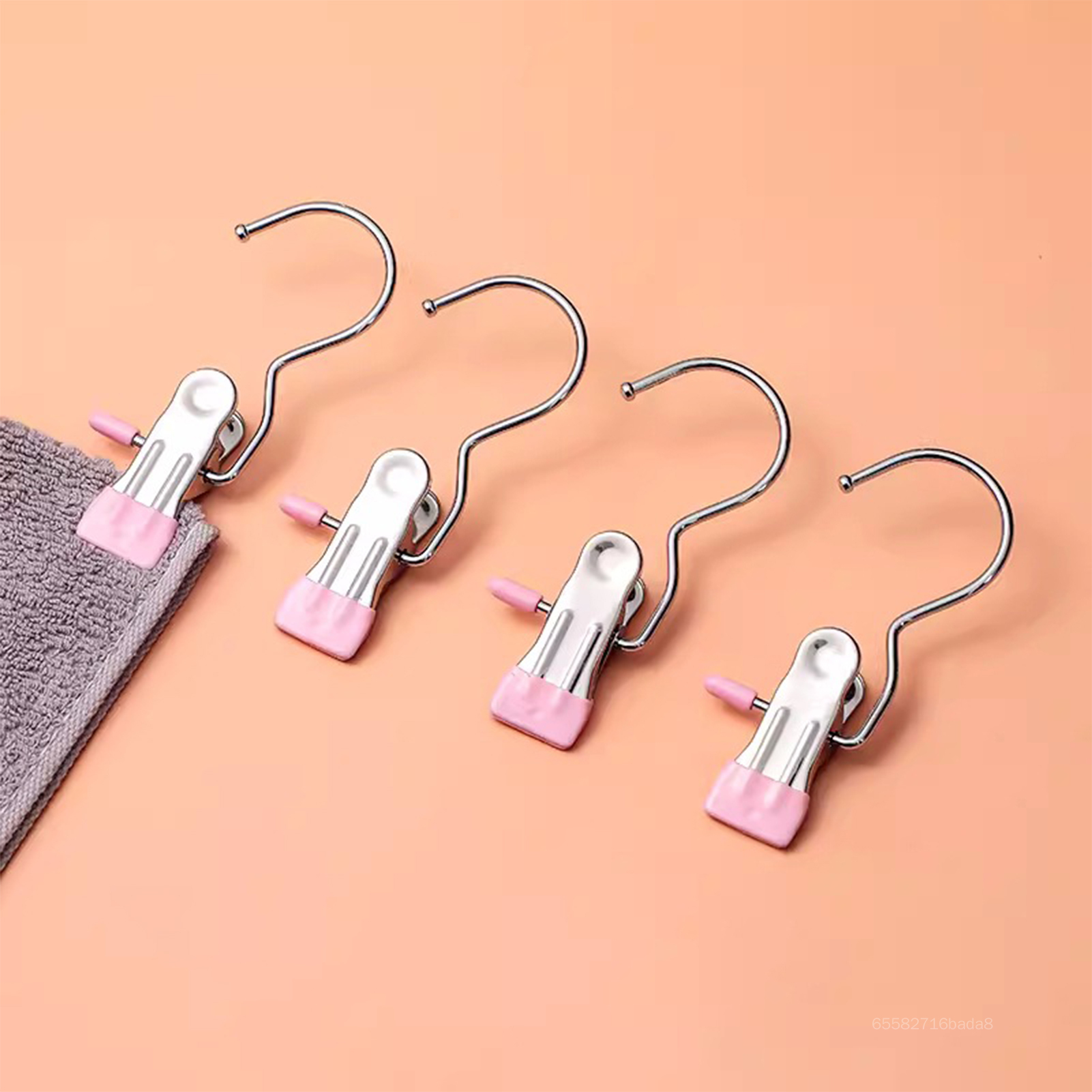 Hanging Clothes Pins Hooks Stainless Steel Travel Hangers Clips for